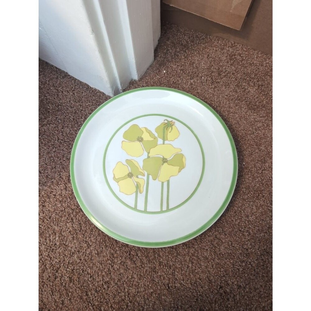 Set Of 2 Denby Quadrille Fine China Plates with Floral Design